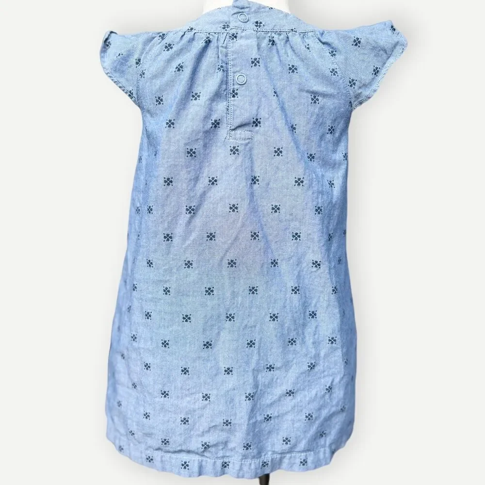 Carter’s Just One You Girls Flutter Sleeve Bird Embroidered Dress. 18 Months.